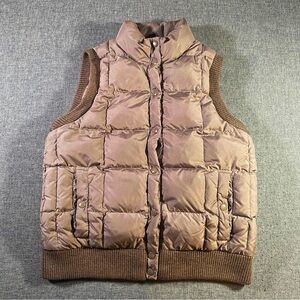 J. Crew Tan Quilted Vest Size S